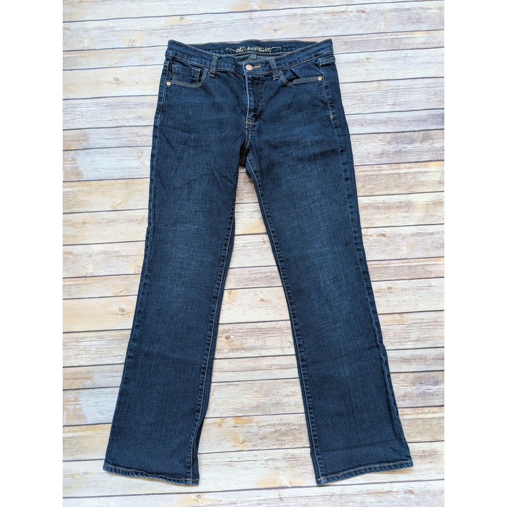 Old Navy The Sweetheart Straight Jeans Women 8 Reg Cotton Dark Wash Stretch